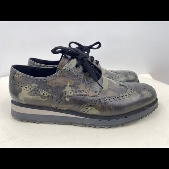Prada wingtip camo shoes size 11-USA - Picture 1 of 9